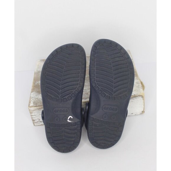 Crocs Youth Unisex Slide On Sandals Men's 4 Women's 6 Blue Open Toe Classic - Picture 7 of 9